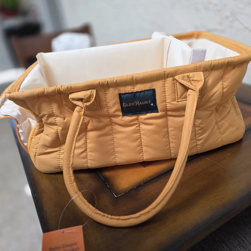 Quilted Orange Baby Bag